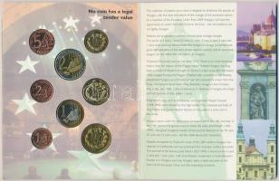 2004. 1c-2E "Euro próbaveretek" (8xklf) fémpénz szettben, díszkiadás T:BU