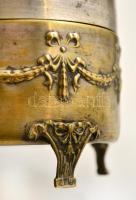 Wolkenstein und Glückselig historizáló cukortartó párban, aranyozott alpakka, kopott, jelzett, m:11,...