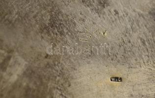 Wolkenstein und Glückselig historizáló cukortartó párban, aranyozott alpakka, kopott, jelzett, m:11,...