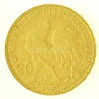 Franciaország 1907. 20Fr Au "LIBERTÉ ÉGALITÉ FRATERNITÉ" utánveret (6,45g/0.900) T:2
 Fra...