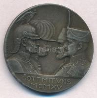 Német Birodalom 1916. "Si vis pacem para bellum / Isten velünk MCMXV" fém emlékérem. Szign...