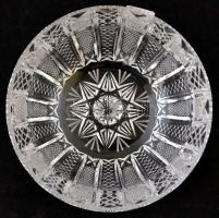 Ólomkristály formába öntött hamutál, metszett, hibátlan, d: 14 cm