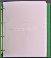Nagy alakú zöld képeslapalbum 200 férőhellyel / Big sized green postcard album for 200 cards