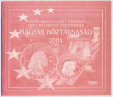 2004. 1c-5E "Euro próbaveretek" (9xklf) fémpénz szett, közte 2004. 5E "Liszt Ferenc e...