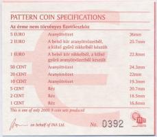 2004. 1c-5E "Euro próbaveretek" (9xklf) fémpénz szett, közte 2004. 5E "Liszt Ferenc e...