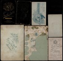 Vegyes keményhátú portréfotó tétel, 13 db, közte Bp., Badovinsky P., Brenner és Erdős, Torda József,...