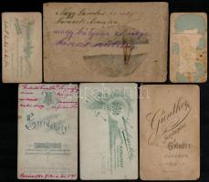 Vegyes keményhátú portréfotó tétel, 13 db, közte Bp., Badovinsky P., Brenner és Erdős, Torda József,...