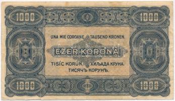 1923. 1000K "8 FILLÉR - NYOLC FILLÉR" felülnyomással, nyomdahely jelölés nélkül T:III,III-...