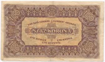 1923. 100K "Magyar Pénzjegynyomda Rt." nyomdahely jelöléssel T:III