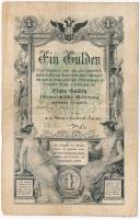 1866. 1G STN vízjeles T:III- Austrian Empire 1866. 1 Gulden STN watermark C:VG Adamo G97