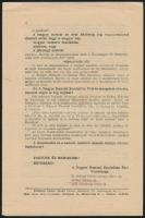 1937 A Magyar Nemzetiszocialista Pár célkitűzése 4 oldalas pártprogram