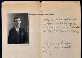 1937 Hadigondozási igazolvány, hadirokkantak számára, pecsétekkel