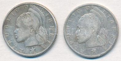 Libéria 1960. 25c Ag (2x) T:2- Liberia 1960. 25 Cents Ag (2x) C:VF