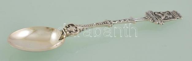 Ezüst (Ag.) holland kiskanál készlet (6 db), jelzett, nettó: 77 g, h:11,5 cm (6×), karton dobozban