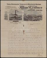 1915 Arad, Klein B. Vilmos fakereskedő díszes fejléces levél