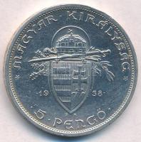 1938. 5P Ag "Szent István" T:1-
Adamo P8.1