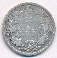 Kanada 1901. 25c Ag "Viktória" T:3
Canada 1901. 25 Cents Ag "Victoria" C:F
Kra...