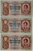 1932. 50P (9x) sorszámkövetők T:I-,II