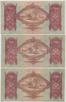 1932. 50P (5x) közte sorszámkövető pár T:I-,II
