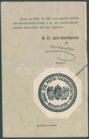 1905 Postatakarékpénztári betétkönyv Maros-Vásárhely ragjeggyel