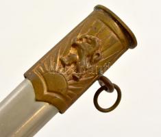 Szovjet tőr, jelzés nélkül,  réz és műanyag, h: 33 cm