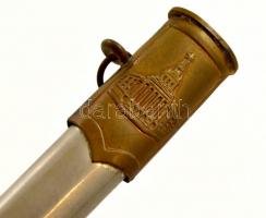 Szovjet tőr, jelzés nélkül,  réz és műanyag, h: 33 cm