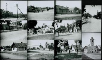 Rákoskeresztúr főutcája 1930-ban 13 db 7x10 cm fotó (későbbi nagyítás) + 5 szüreti fotó