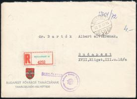 1972 Budapest Tanácselnök Helyettesének aláírt levele Hantos János aláírással