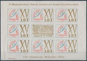 Lengyelország 1962 Műrepülő bajnokság levélzáró kisív (emlékív)