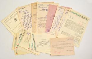 1941-1946 A Hangya Szövetkezet 18 db levele és oklevele