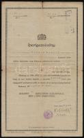 1918 Iparigazolvány budapesti cipész részére
