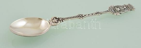 Ezüst (Ag.) holland kiskanál készlet (6 db), jelzett, nettó: 97 g, h:11,5 cm (6×), karton dobozban