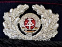 cca 1980 NDK  rendőr tányérsapka, jelvénnyel, méret: 55