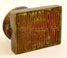 Teknőst formázó, nagyméretű bronz kínai pcseétnyomó. / large turtle shaped Chinese bronze seal maker...