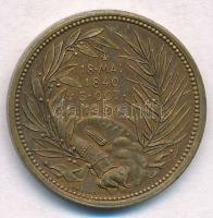 Ausztria ~1884. "Hans Makart / 1840. május 18. - 1884. október 3." kétoldalas Br emlékérem...