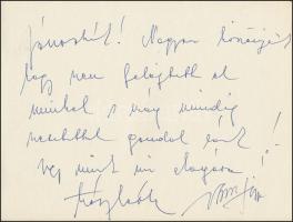 1977-1978 Aláírásgyűjtemény 49 aláírással, rajta: Ruttkai Ottó (1921-1988) színművész, Palotai Boris...