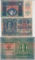 1912. 100K + 1913. 20K + 1915. 10K T:III kis szakadás