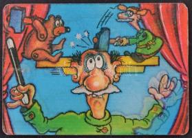 1976-1992 137 db szovjet rajzfilmes képváltós dimenziós kártyanaptár, többféle motívummal, sok rajzf...