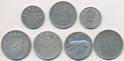 1936-1967. 7db-os vegyes ezüstérme tétel, benne Kanada, Románia, Irak, Nagy-Britannia, Hollandia, Sv...