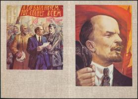 1988 18 db Lenint ábrázoló képsorozat, mappában, 21,5x15 cm
