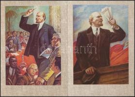 1988 18 db Lenint ábrázoló képsorozat, mappában, 21,5x15 cm