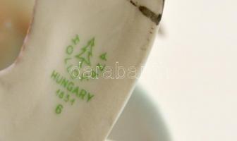 Hollóházi halacska, kézzel festett, jelzett, apró kopásokkal, m: 10 cm