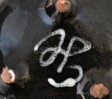 Iparművészeti Vállalatos Gorka Lívia tálka, mázas kerámia, jelzett, hibátlan, d: 11 cm