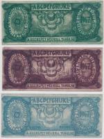 Miskolc 1967. "Miskolci Nemzeti Színház" 3db klf színházi kellékpénz T:III