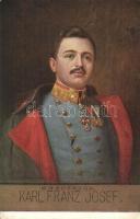 5 db régi motívumlap IV. Károlyról / 5 pre-1945 motive cards of Charles I of Austria