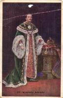 5 db régi motívumlap IV. Károlyról / 5 pre-1945 motive cards of Charles I of Austria