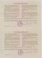 Budapest 1991. "Országos Kárrendezési és Kárpótlási Hivatal" kárpótlási jegye 1000Ft-ról (...