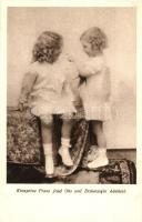 5 db régi motívumlap IV. Károly és Zita gyermekei / 5 pre-1945 motive cards of the children of Zita and Charles I of Austria (Erzherzogin Adelheid, Kronprinz Franz Josef Otto)