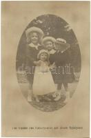 5 db régi motívumlap IV. Károly és Zita gyermekei / 5 pre-1945 motive cards of the children of Zita ...