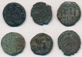 Római Birodalom 6db-os vegyes római rézpénz tétel a Kr. u. III-IV. századból T:2-,3
Roman Empire 6p...